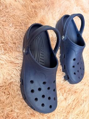 CROCS Navy Classic Clog with Strap